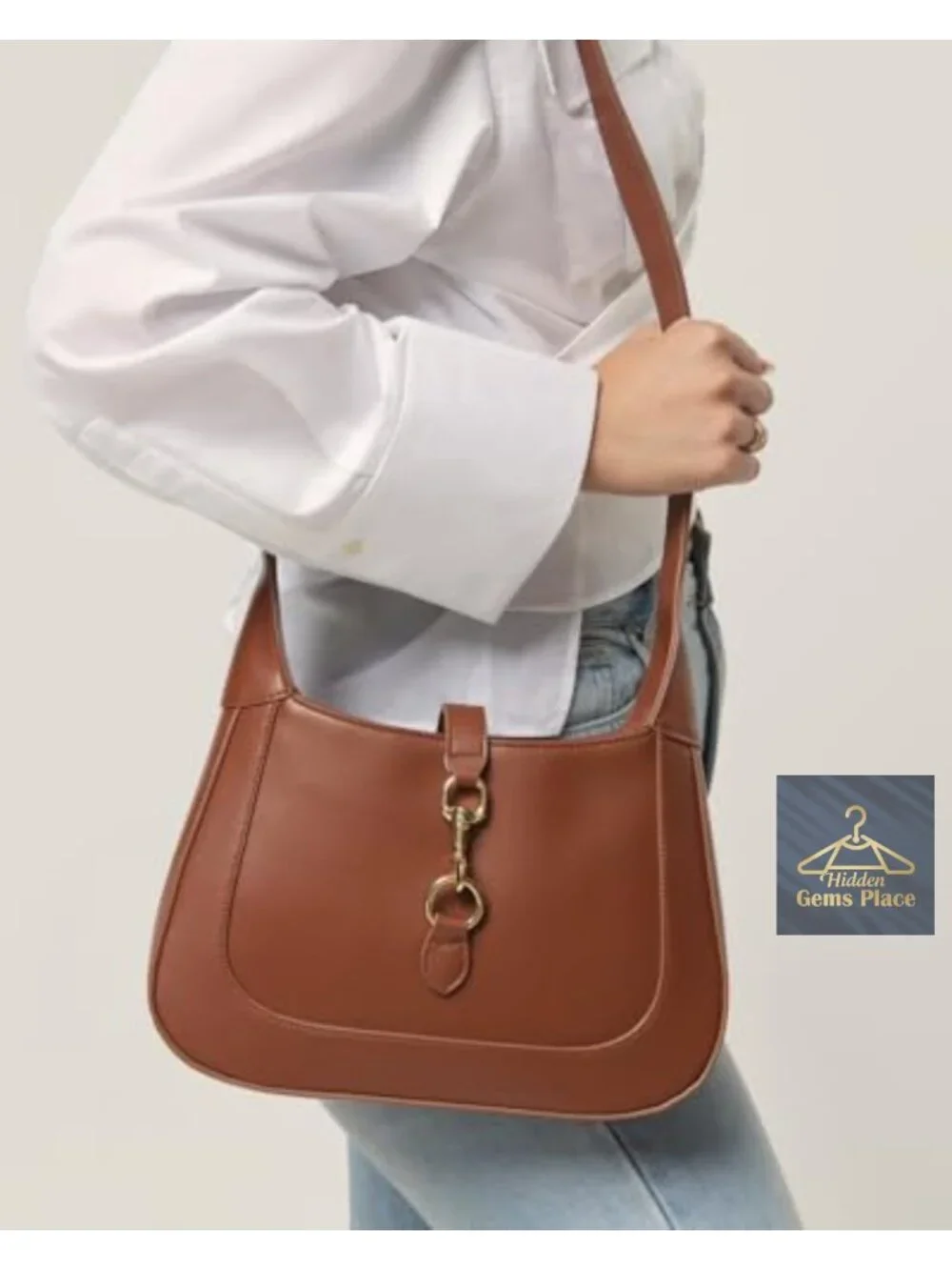 Small Trendy Hobo Handbag Vegan Leather Adjustable Strap Crossbody Purse